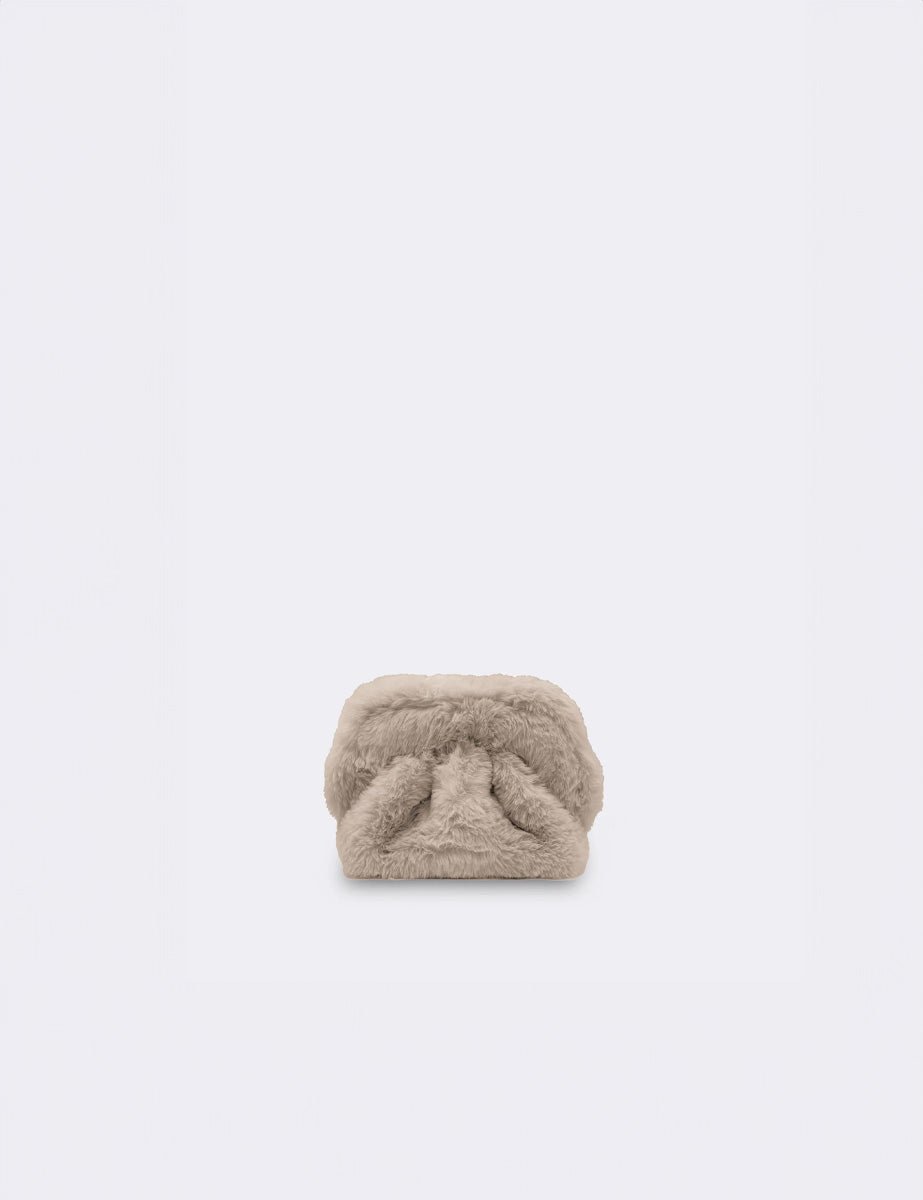 clutch gea fur praline - Frida SRL