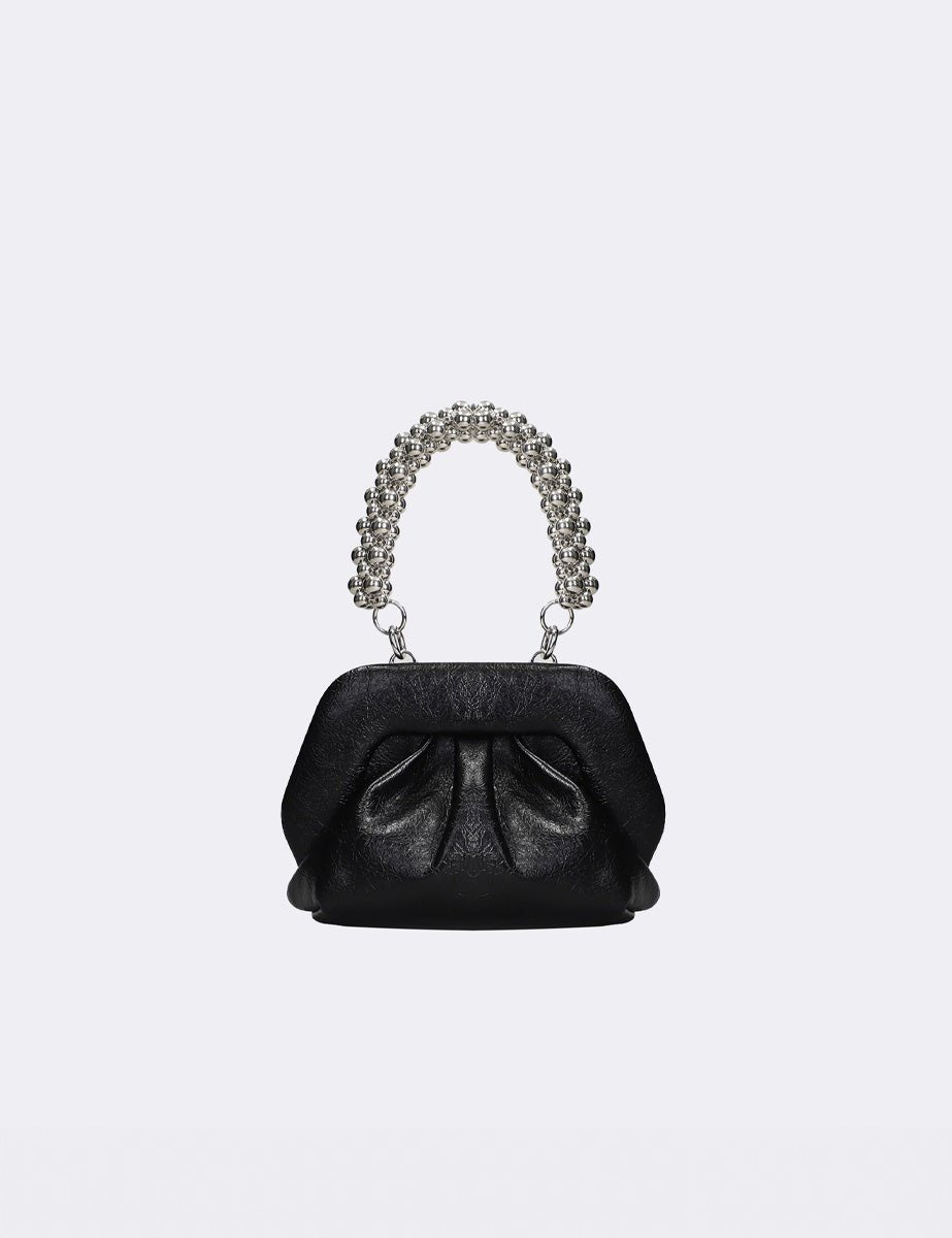 clutch gea handle beads black - Frida SRL