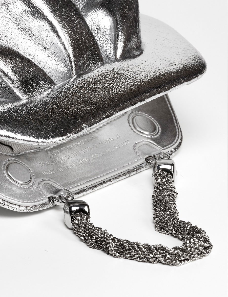 clutch tia palma silver - the moire - clutch