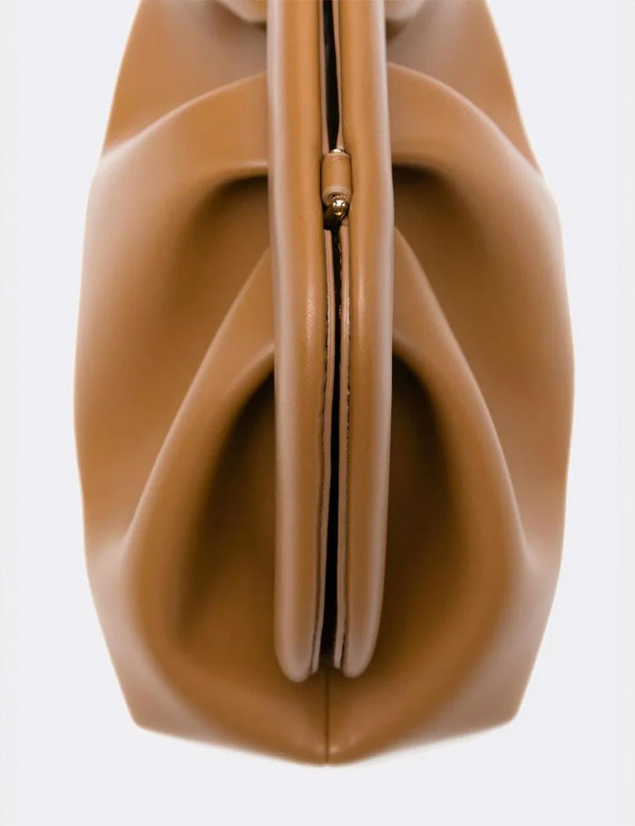 clutch tia vegan caramel - the moire - clutch