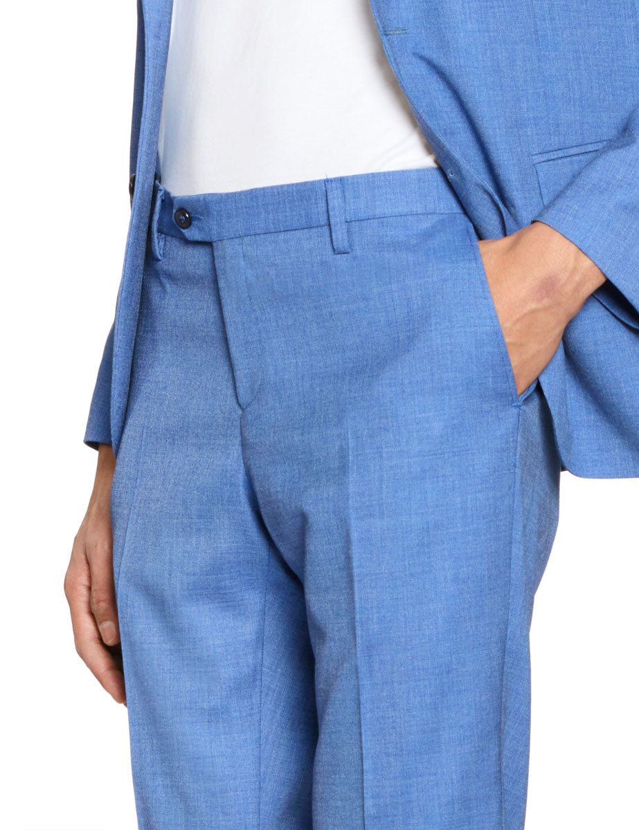 completo fiammato azzurro scuro - blufrida - completo monopetto