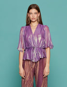 cross top iris chiffon silk cocktail - forte forte - top