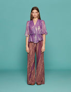 cross top iris chiffon silk cocktail - forte forte - top