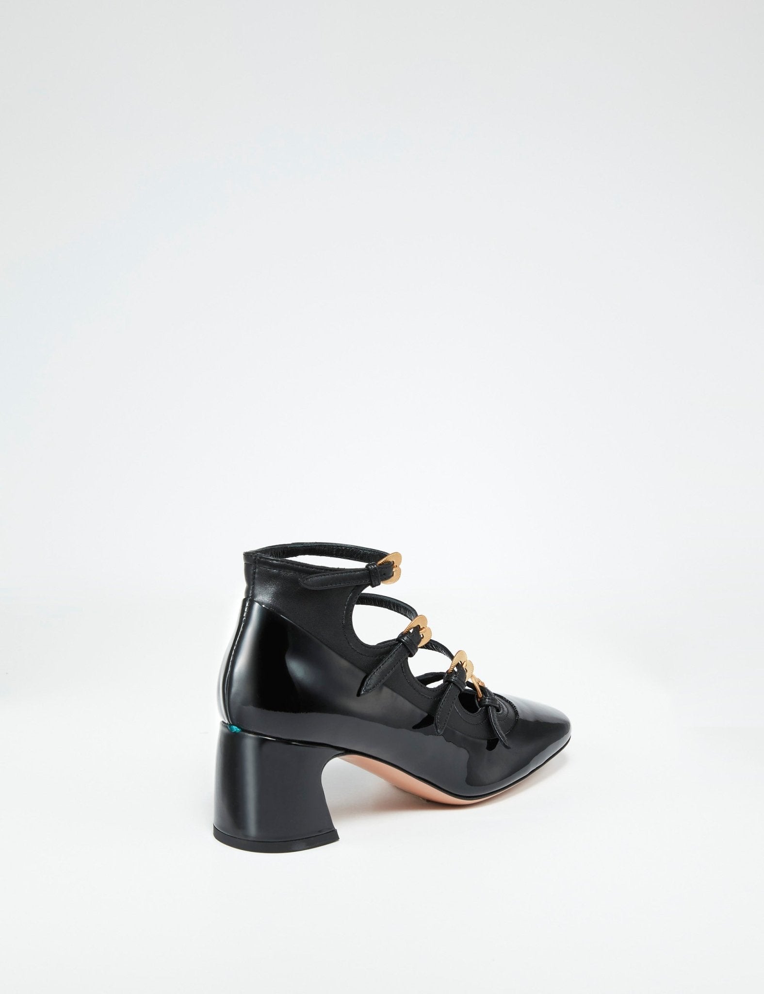 decollete cinturini vernice nero - Frida SRL