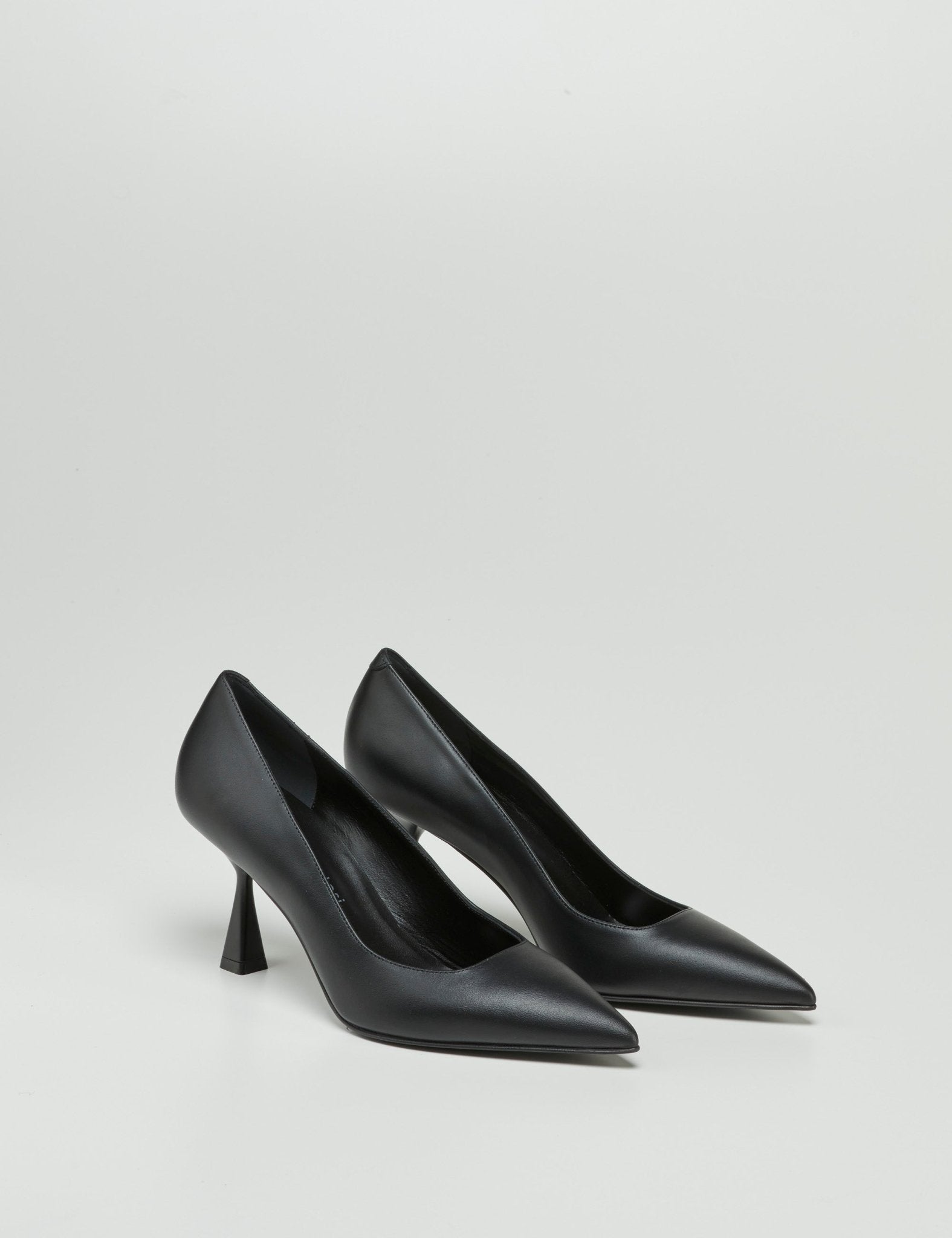 decollete tacco nero - sergio levantesi - decollete tacco