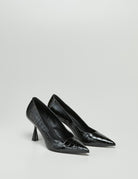 decollete tacco stampa cocco nero - Frida SRL