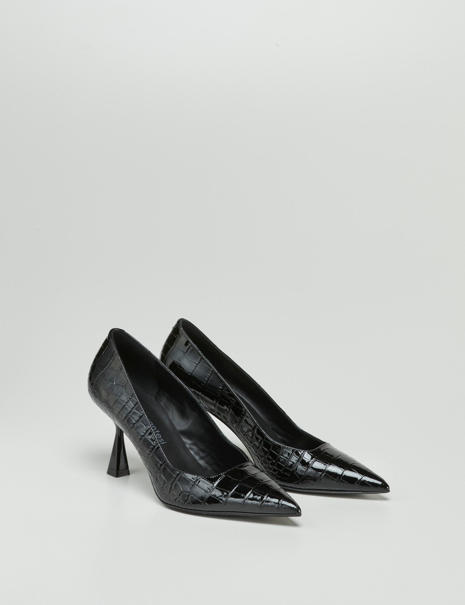 decollete tacco stampa cocco nero - Frida SRL