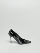 decollete tacco vernice nero - sergio levantesi - decollete tacco