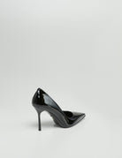 decollete tacco vernice nero - sergio levantesi - decollete tacco