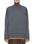 dolcevita bicolor grey orange - plan c - pullover