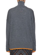 dolcevita bicolor grey orange - plan c - pullover
