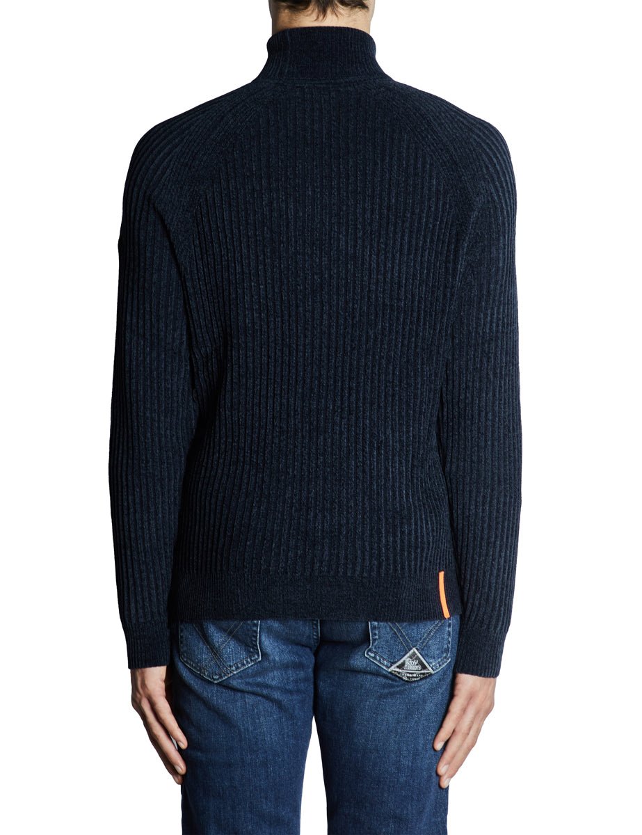 dolcevita costa ciniglia blu - rrd - pullover