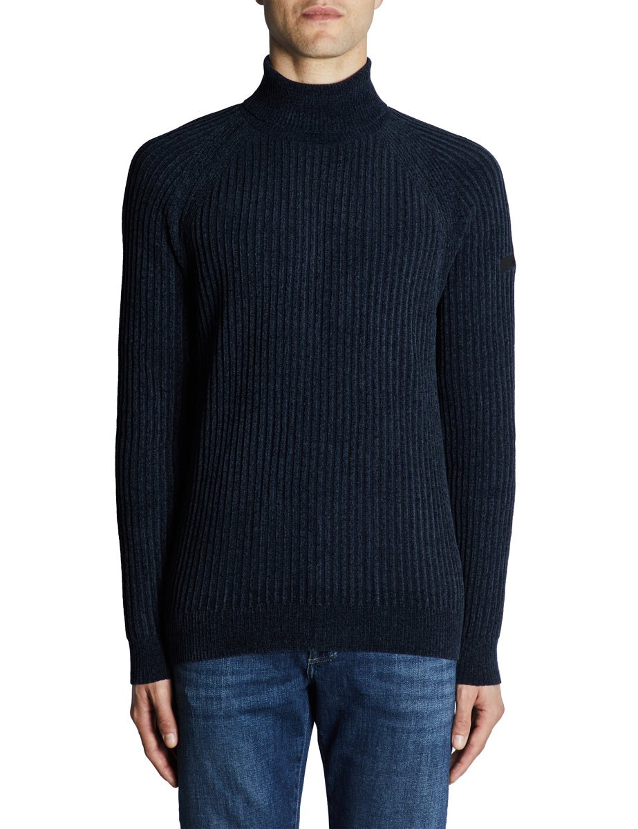 dolcevita costa ciniglia blu - rrd - pullover