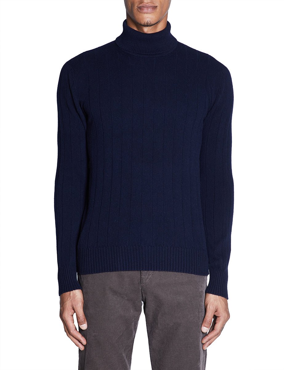 dolcevita costa piatta blu navy - jurta - pullover