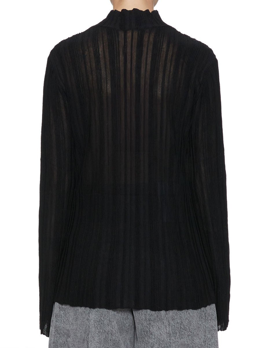 dolcevita coste in rilievo nero - alysi - maglia