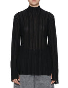 dolcevita coste in rilievo nero - alysi - maglia