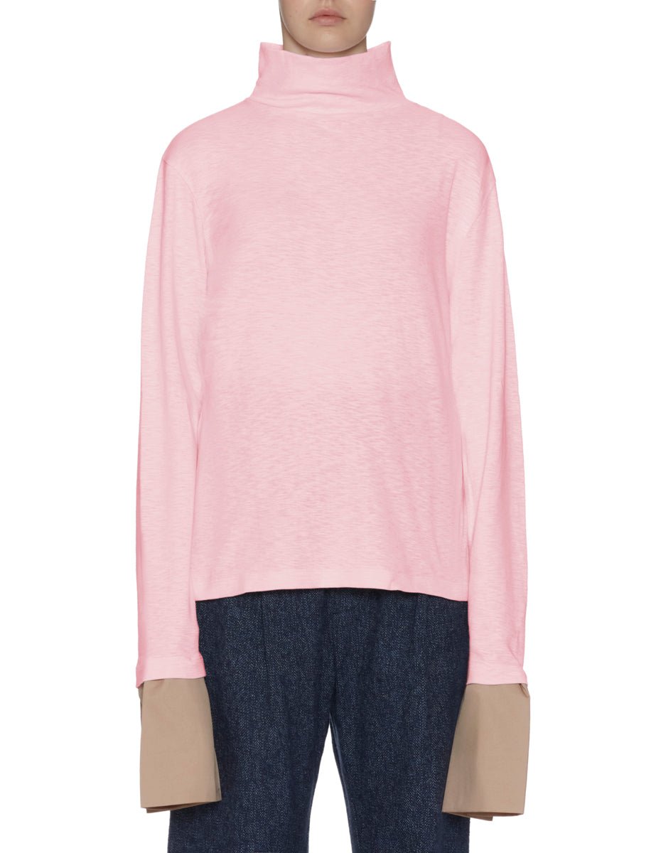 dolcevita jersey rosa - jejia - pullover