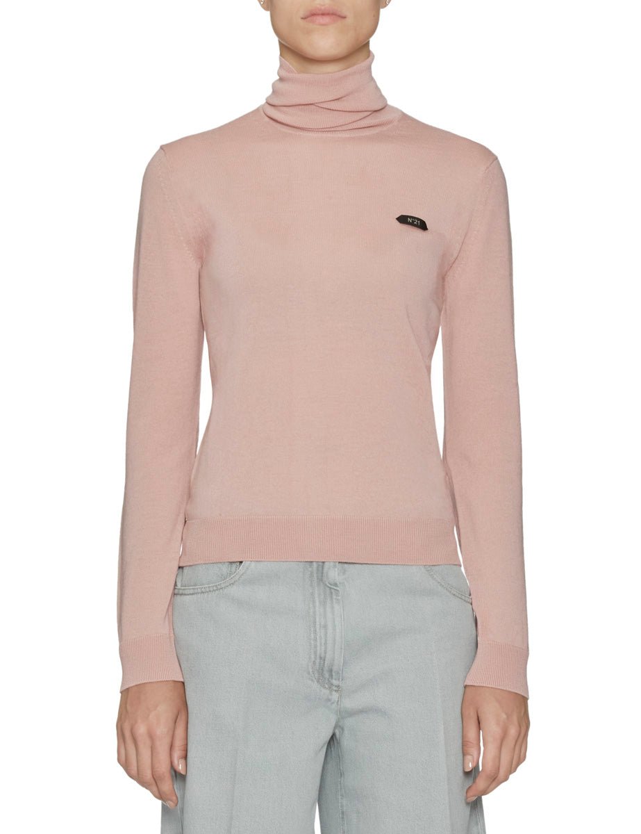 dolcevita lana rosa polvere - n21 alessandro dell'acqua - maglia