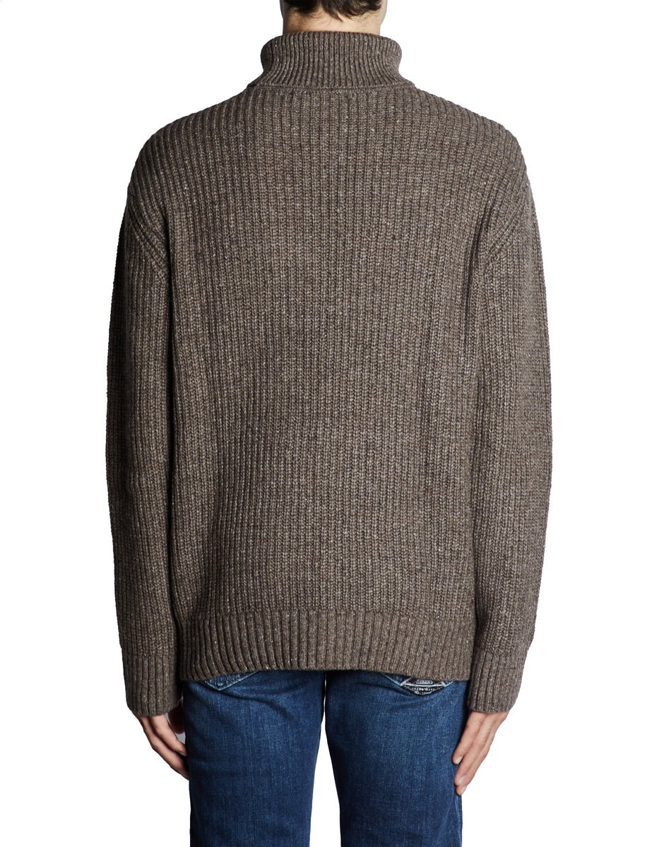 dolcevita punto pannocchia coffee - selected - pullover