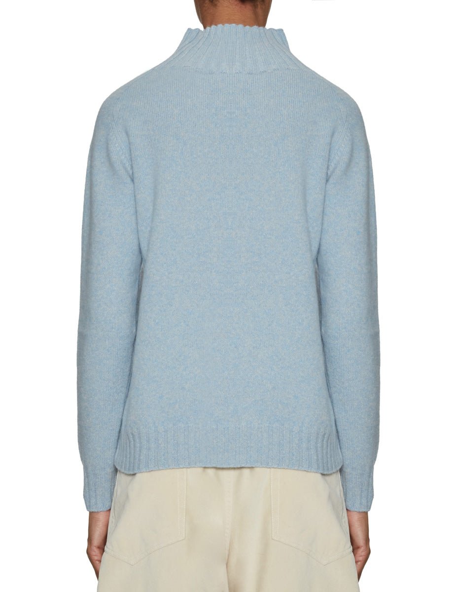 dolcevita regular fit azzurro - slowear - pullover