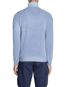 dolcevita reversibile lana blu - bob - pullover