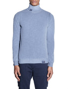 dolcevita reversibile lana blu - bob - pullover