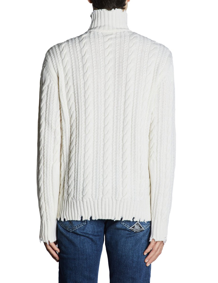 dolcevita rotture treccia latte - a paper kid - pullover
