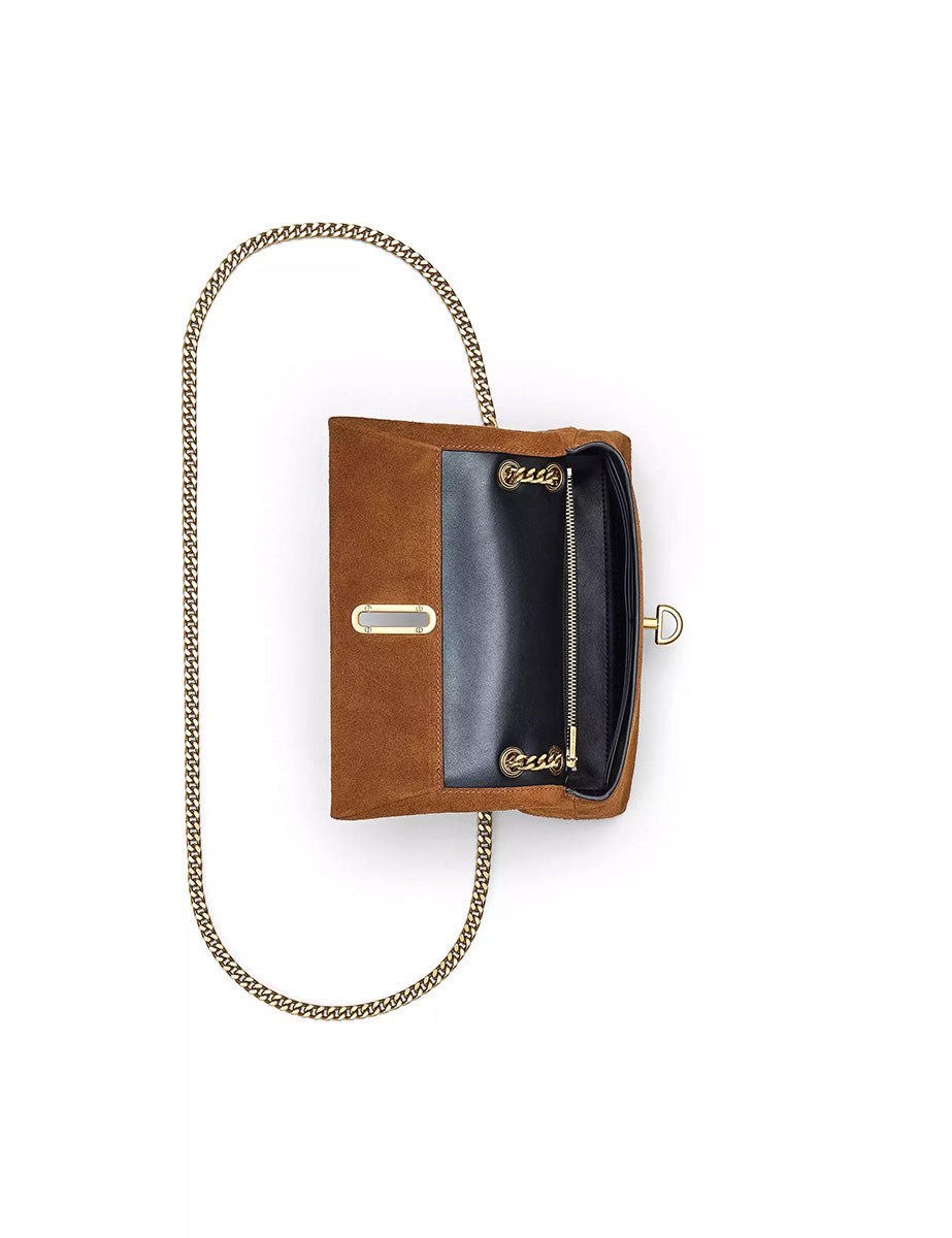 dual chain mini bag suede copper - marc jacobs - clutch