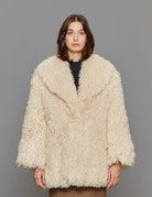 ecopelliccia caban avorio - vivetta - pelliccia