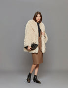 ecopelliccia caban avorio - vivetta - pelliccia