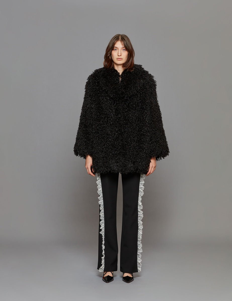 ecopelliccia caban nero - vivetta - pelliccia