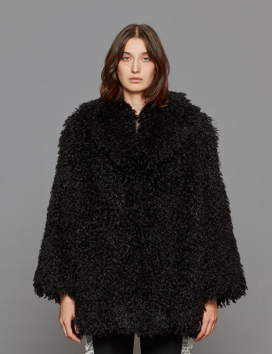 ecopelliccia caban nero - vivetta - pelliccia