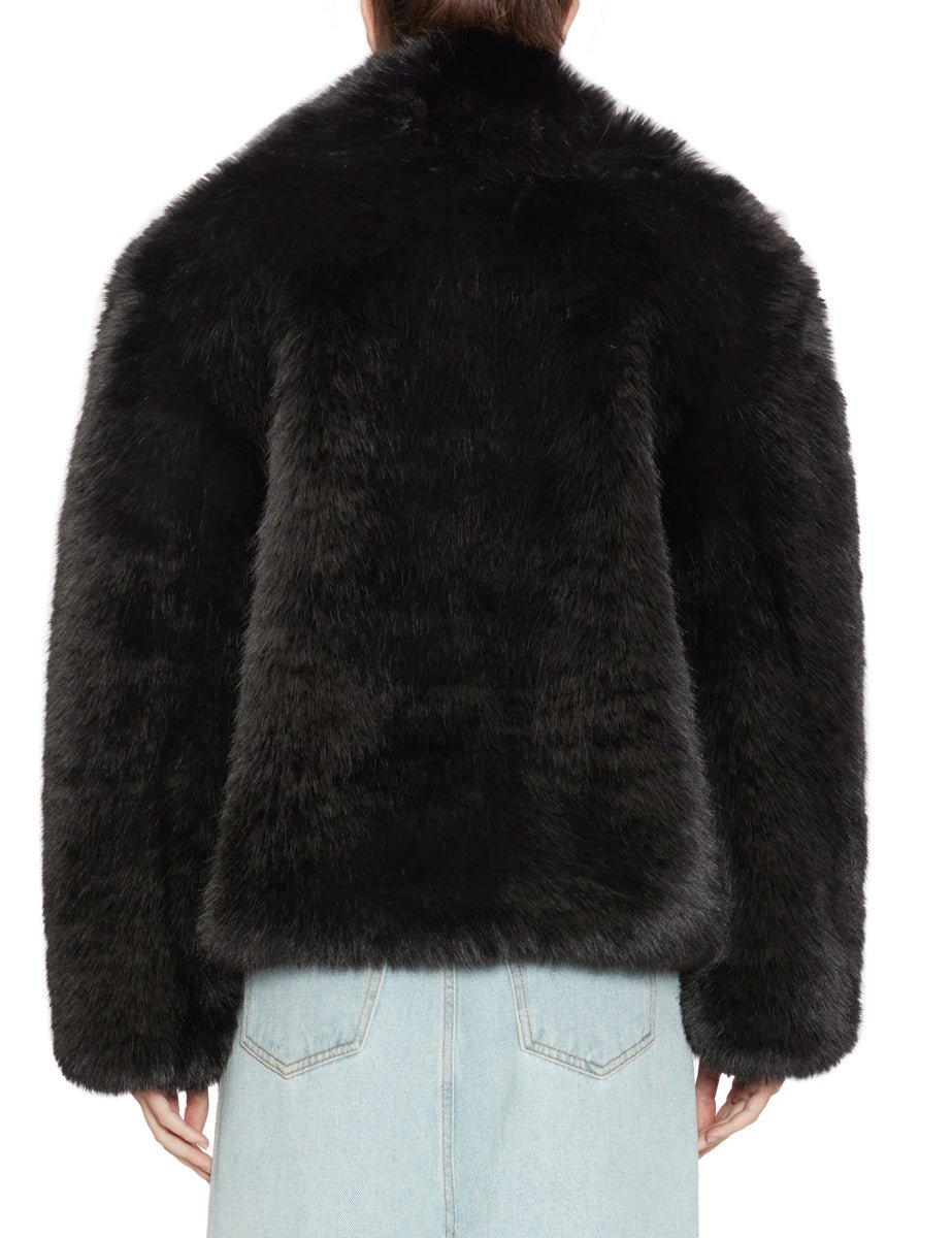 ecopelliccia collo maxi black - 9minutes - pelliccia