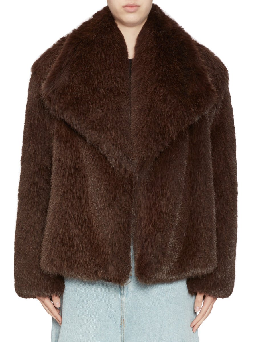 ecopelliccia collo maxi moro - 9minutes - pelliccia