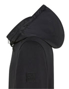 felpa cappuccio nylon nero - sun68 - felpa