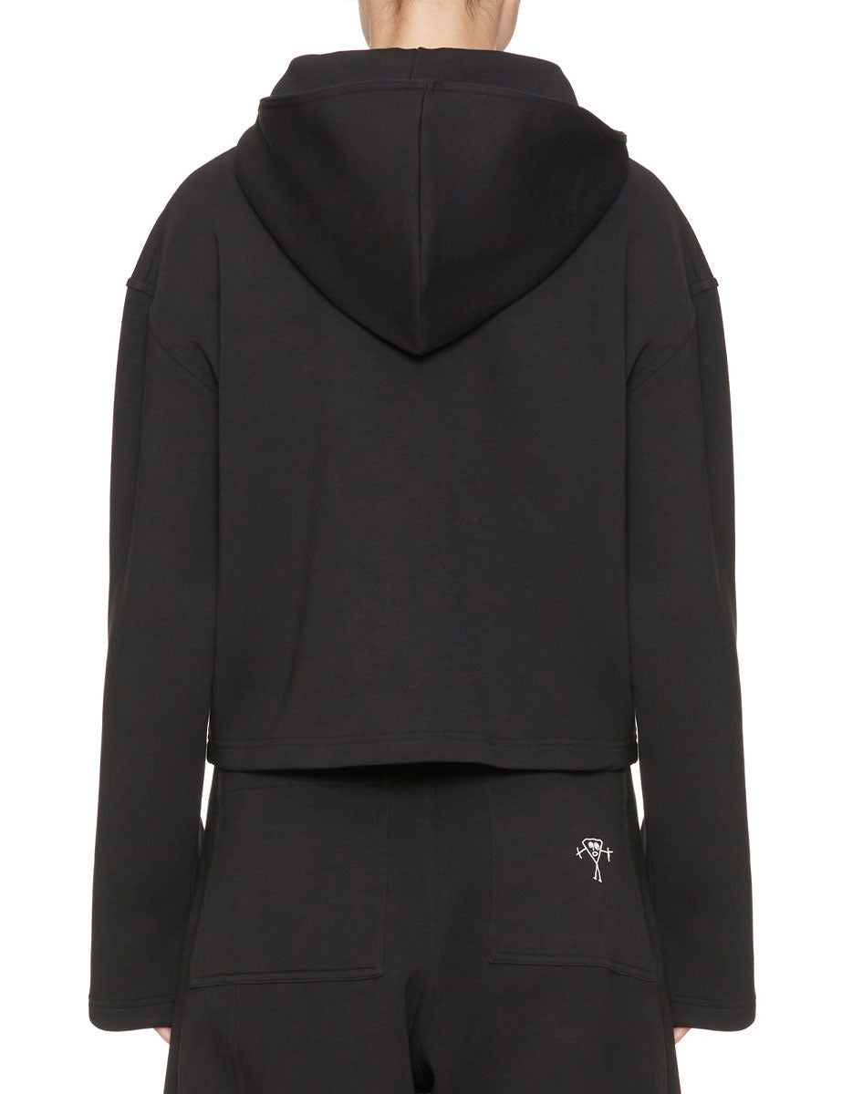 felpa cappuccio sciarpa black - plan c - felpa
