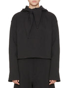 felpa cappuccio sciarpa black - plan c - felpa