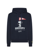 felpa cappuccio snoopy blu - sun68 - felpa