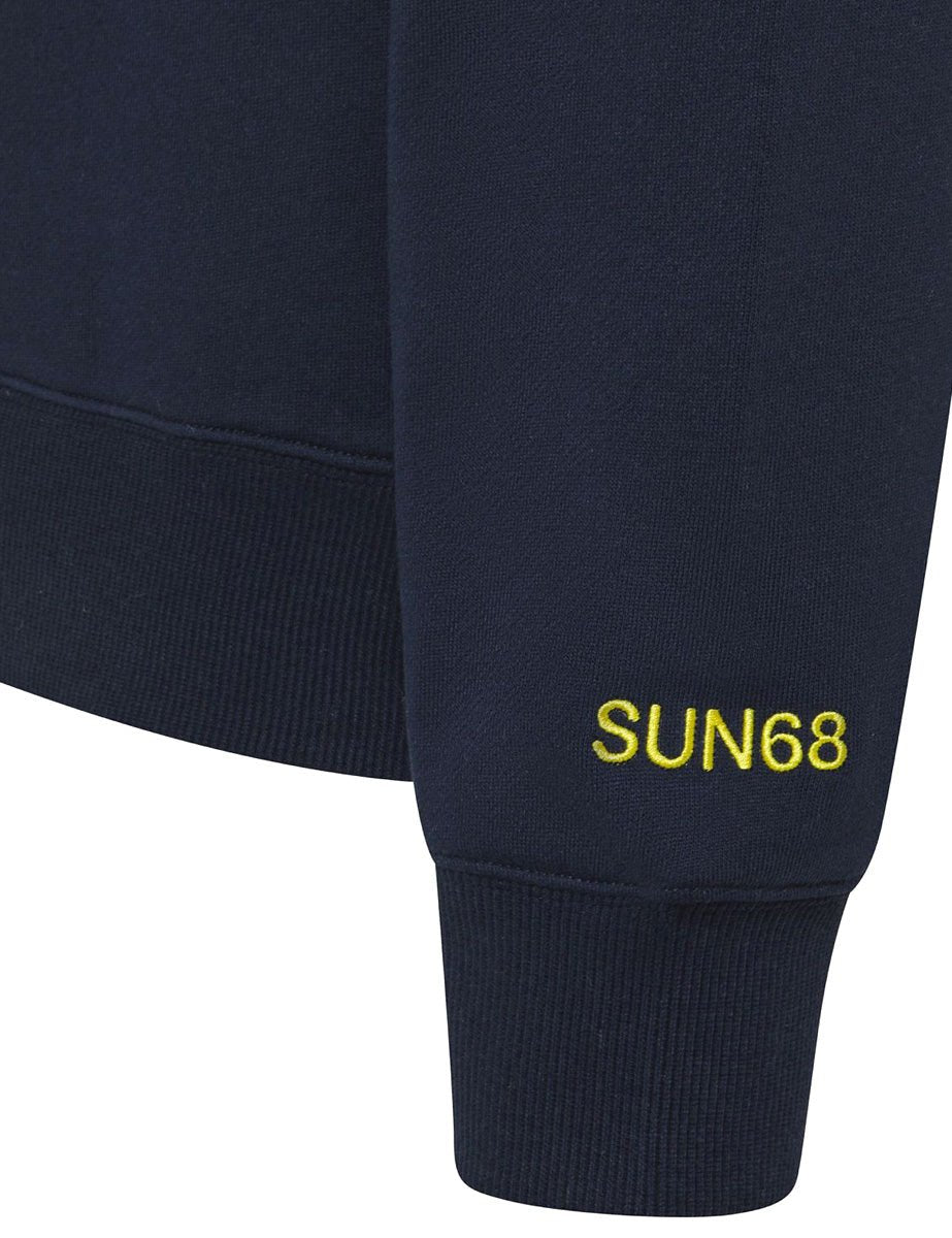 felpa cappuccio snoopy blu - sun68 - felpa