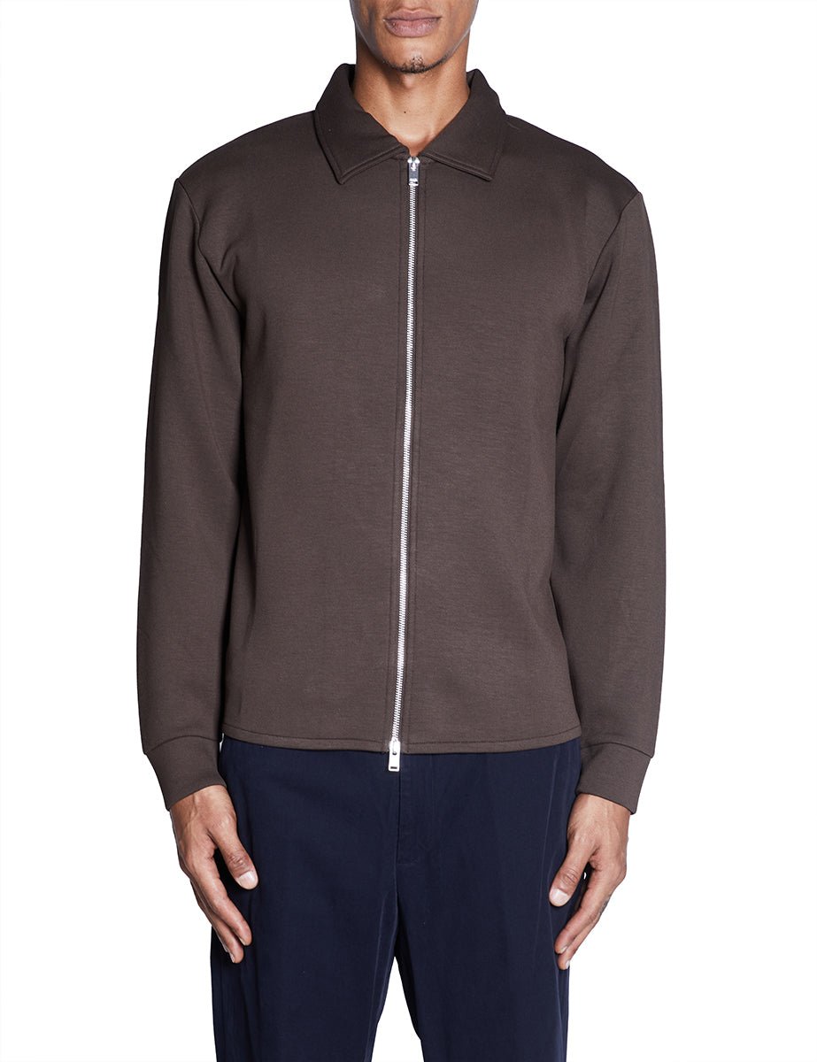 felpa emanuel full zip demitasse - selected - felpa