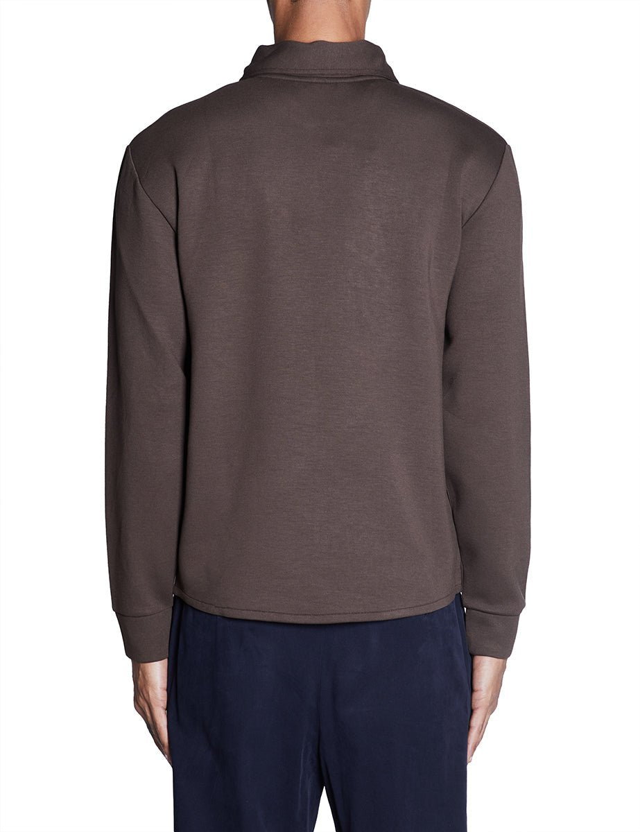 felpa emanuel full zip demitasse - selected - felpa