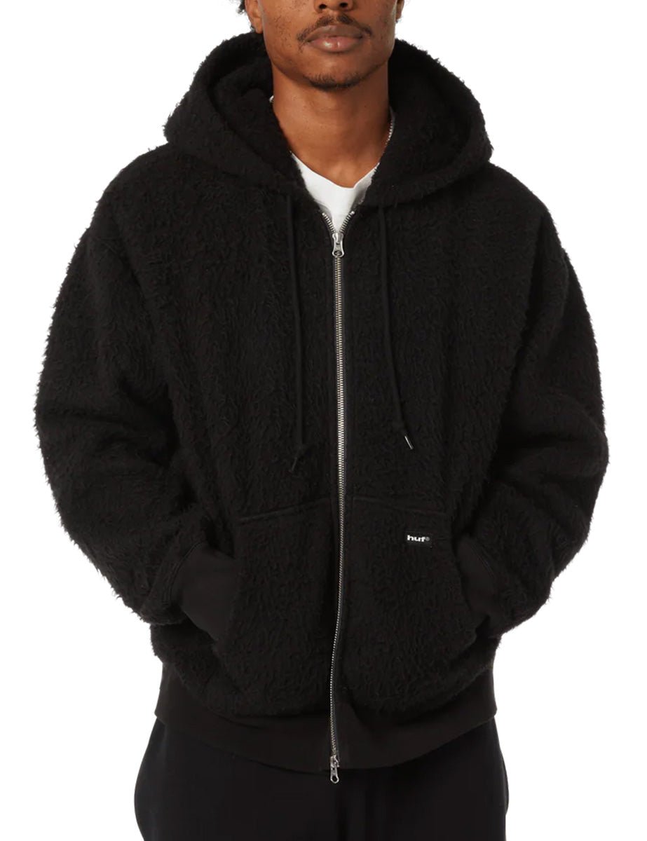 felpa full zip black - huf - felpa