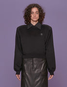 felpa girocollo logo nero - Frida SRL