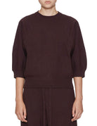 felpa maglia girocollo cioccolato - beatrice b - felpa