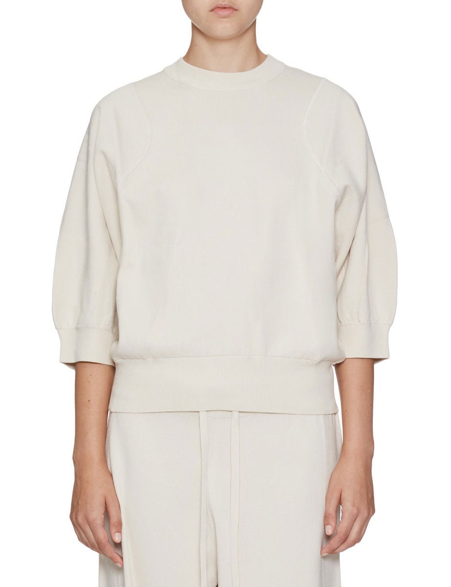 felpa maglia girocollo cream - beatrice b - felpa