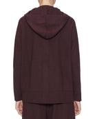 felpa maglia zip cappuccio cioccolato - beatrice b - felpa
