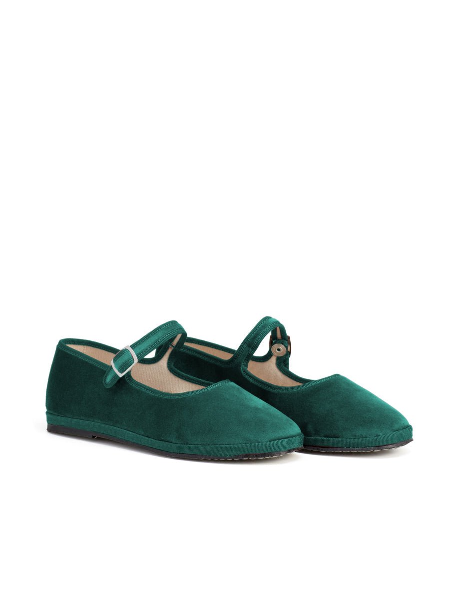 friuliana velluto cinturino bosco - blufrida - ballerina