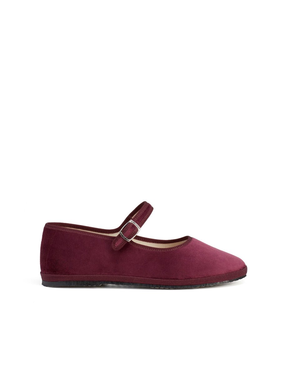 friuliana velluto cinturino uva - blufrida - ballerina