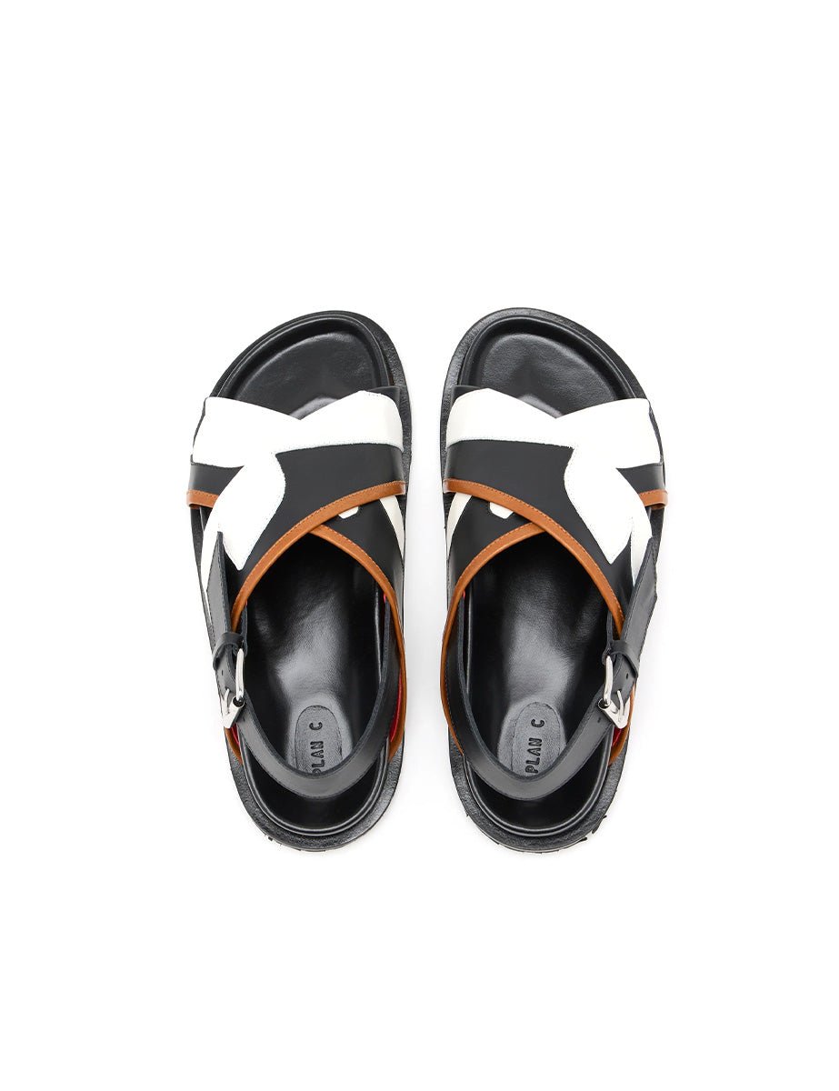 fussbet intarsio nero - plan c - ciabatta