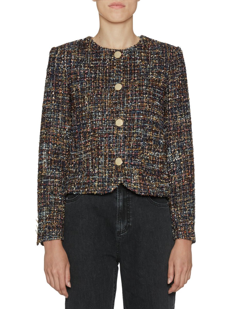 giacca bouclè multicolor - blufrida - giacca